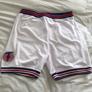 White Tune Squad athletic shorts